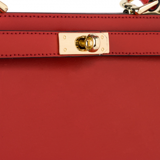 Базова класична шкіряна сумка червоний