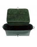 Базова сумка-портфель шкіряна середня темно-зелений