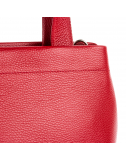 Базова шкіряна сумка середнього розміру дві ручки червоний