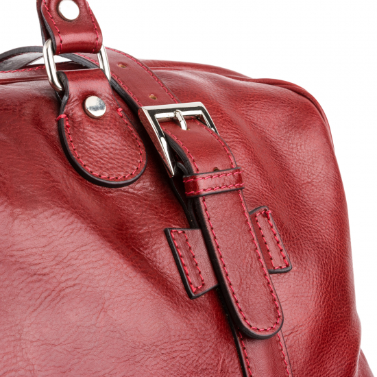 Стильна дорожня шкіряна сумка Червоний