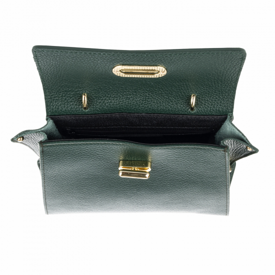 Базова сумка середнього ррозміру з поворотним замком темно-зелений
