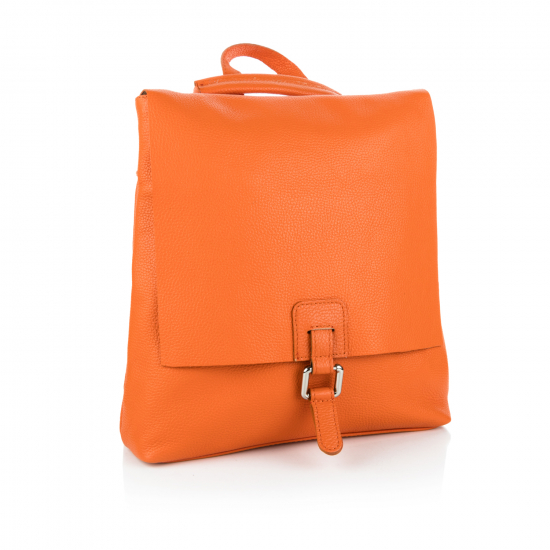 Рюкзак-сумка зернистка шкіра помаранчевий
