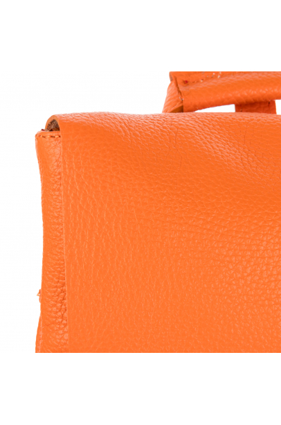 Рюкзак-сумка зернистка шкіра помаранчевий