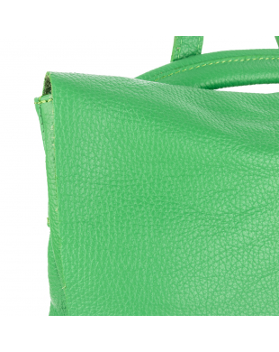 Рюкзак-сумка зернистка шкіра зелений