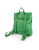 Рюкзак-сумка зернистка шкіра зелений
