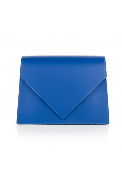 Базова сумка конверт гладка шкіра синій