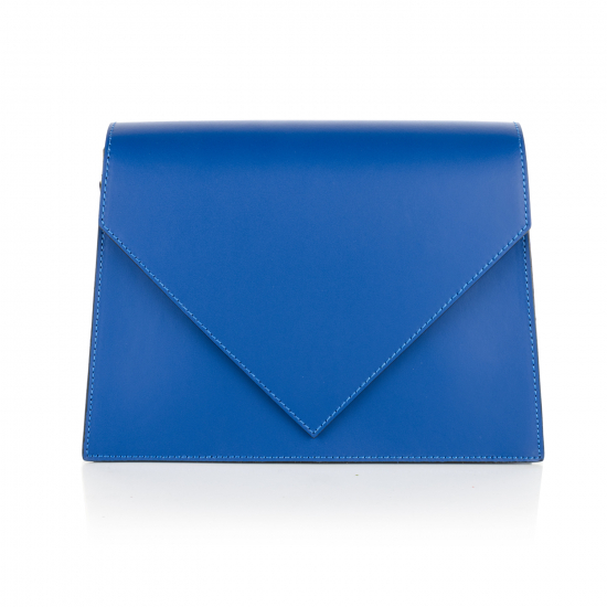 Базова сумка конверт гладка шкіра синій