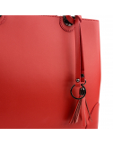 Базова класична сумка з китицею шкіряна червоний